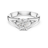 Round Lab Grown Diamond Split-Shank Engagement Ring