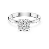 Round Lab Grown Diamond Solitaire Engagement Ring