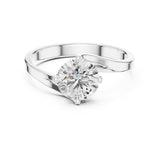 Round Lab Grown Diamond Solitaire Engagement Ring