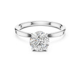 Round Lab Grown Diamond Hidden-Halo Engagement Ring