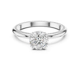 Round Lab Grown Diamond Solitaire Engagement Ring