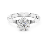 Round Lab Grown Diamond Solitaire Engagement Ring
