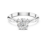 Round Lab Grown Diamond Solitaire Engagement Ring