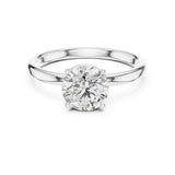 Round Lab Grown Diamond Solitaire Engagement Ring