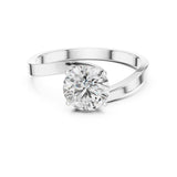 Round Lab Grown Diamond Solitaire Engagement Ring