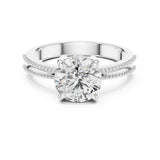 Round Lab Grown Diamond Split-Shank Engagement Ring