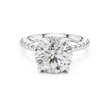Round Lab Grown Diamond Pave Engagement Ring