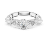 Oval Lab Grown Diamond Three-Stone Engagement Ring