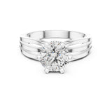Round Lab Grown Diamond Split-Shank Engagement Ring