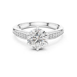 Round Lab Grown Diamond Split-Shank Engagement Ring