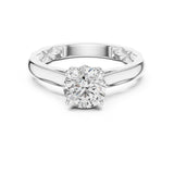 Round Lab Grown Diamond Split-Shank Engagement Ring