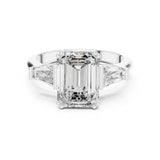 Emerald Lab Grown Diamond Three-Stone Engagement Ring