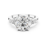 Round Lab Grown Diamond Three-Stone Engagement Ring