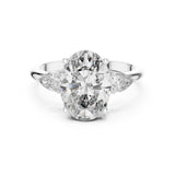 Oval Lab Grown Diamond Three-Stone Engagement Ring