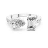 Toi Et Moi Et Lab Grown Diamond Three-Stone Engagement Ring