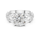Round Lab Grown Diamond Twisted Engagement Ring