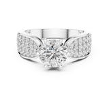 Round Lab Grown Diamond Split-Shank Engagement Ring