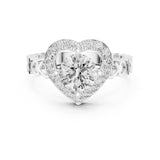 Round Lab Grown Diamond Halo Engagement Ring