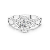 Round Lab Grown Diamond Split-Shank Engagement Ring