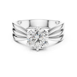 Round Lab Grown Diamond Split-Shank Engagement Ring