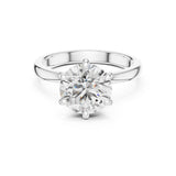 Round Lab Grown Diamond Hidden-Halo Engagement Ring