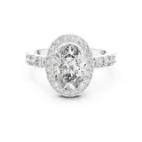 Oval Lab Grown Diamond Halo Engagement Ring