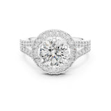 Round Lab Grown Diamond Split-Shank Engagement Ring