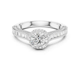Round Lab Grown Diamond Split-Shank Engagement Ring