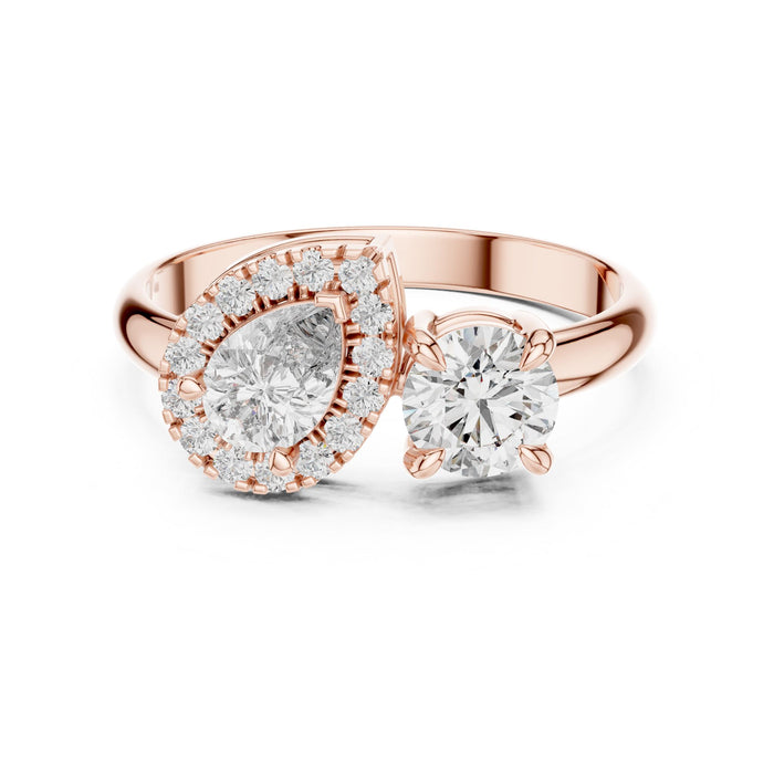 Toi Et Moi Et Lab Grown Diamond Engagement Ring rose gold video