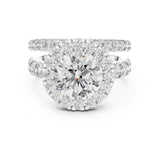 Round Lab Grown Diamond Halo Engagement Ring