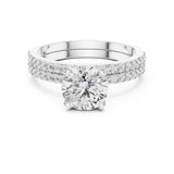 Round Lab Grown Diamond Split-Shank Engagement Ring
