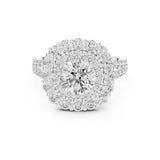 Round Lab Grown Diamond Halo Engagement Ring