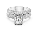 Radiant Lab Grown Diamond Pave Engagement Ring