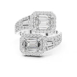 Emerald Lab Grown Diamond Halo Engagement Ring