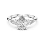 Pear Lab Grown Diamond Three-Stone Engagement Ring