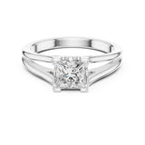 Princess Lab Grown Diamond Split-Shank Engagement Ring