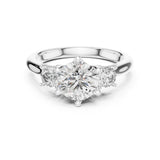 Round Lab Grown Diamond Three-Stone Engagement Ring