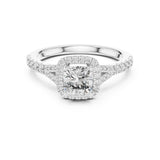 Cushion Lab Grown Diamond Halo Engagement Ring