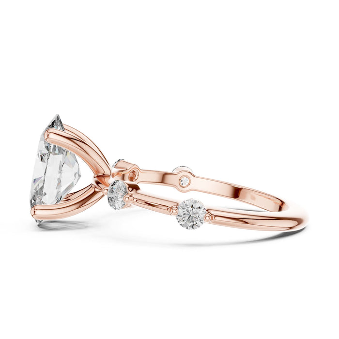 Oval Lab Grown Diamond Split-Shank Engagement Ring yellow gold video