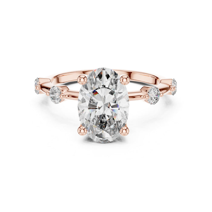 Oval Lab Grown Diamond Split-Shank Engagement Ring rose gold video
