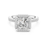 Princess Lab Grown Diamond Halo Engagement Ring