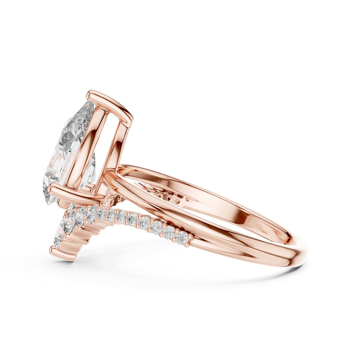 Pear Lab Grown Diamond Split-Shank Engagement Ring yellow gold video