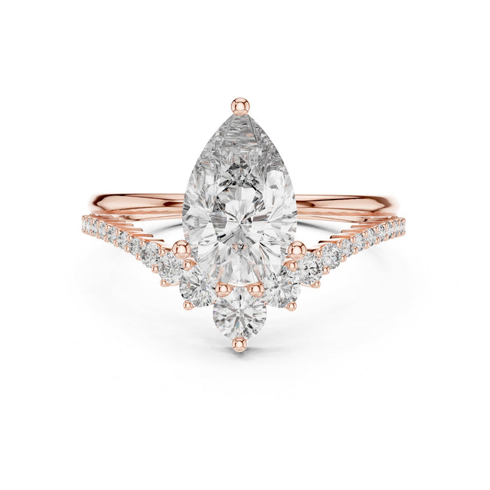 Pear Lab Grown Diamond Split-Shank Engagement Ring rose gold video