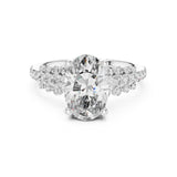 Oval Lab Grown Diamond Hidden-Halo Engagement Ring