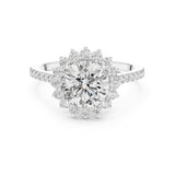 Round Lab Grown Diamond Halo Engagement Ring