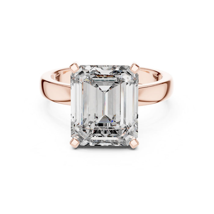 Emerald Lab Grown Diamond Solitaire Engagement Ring rose gold video