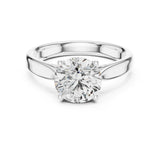 Round Lab Grown Diamond Solitaire Engagement Ring