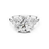 Round Lab Grown Diamond Three-Stone Engagement Ring