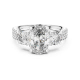 Oval Lab Grown Diamond Three-Stone Engagement Ring