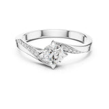 Round Lab Grown Diamond Split-Shank Engagement Ring